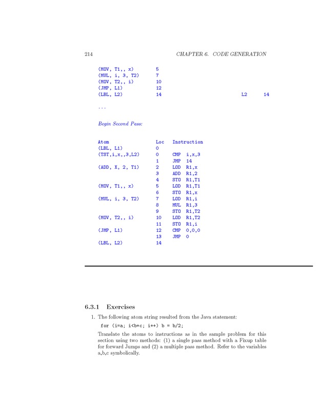 Compiler Design: Theory, Tools, and Examples - Page 214